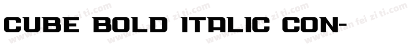 Cube Bold Italic Con字体转换